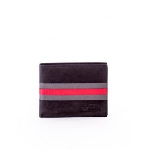 Čierno-červená peňaženka z pravej kože vyobraziť