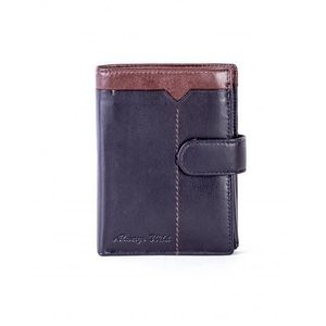 Čierna kožená peňaženka s hnedou vložkou vyobraziť