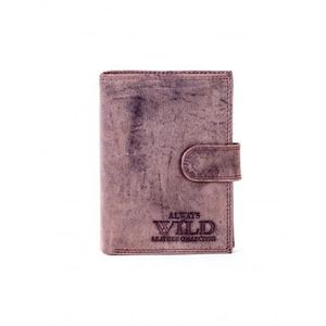 Hnedá kožená pánska peňaženka so zapínaním vyobraziť