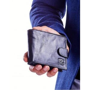 Čierna pánska peňaženka s chlopňou vyobraziť