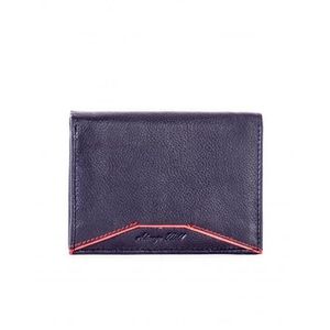 Čierna kožená peňaženka s červeným lemovaním vyobraziť