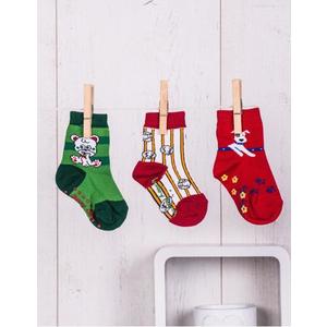 Sada 3 ponožiek s farebnými veselými potlačami pre chlapcov alebo dievčatá vyobraziť
