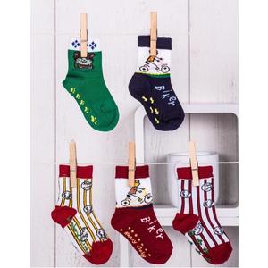 Sada 5 detských protišmykových ponožiek s farebnými veselými potlačami vyobraziť