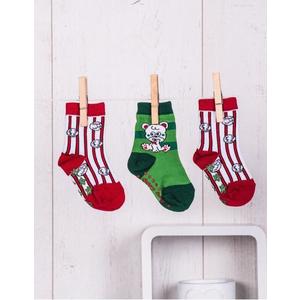 Sada 3 detských ponožiek s farebnými, veselými protišmykovými potlačami vyobraziť