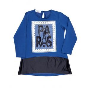 Modrá tunika pre dievčatá s aplikáciou vyobraziť