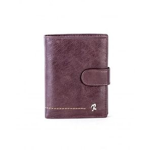 Hnedá kožená peňaženka s chlopňou vyobraziť