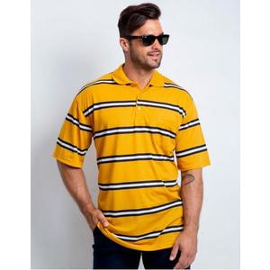 Tmavo žlté pánske tričko Master Polo Plus Size vyobraziť