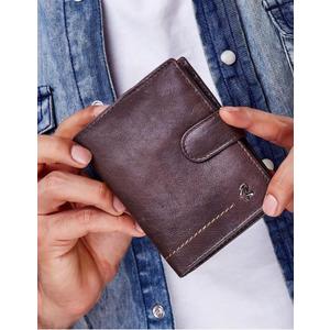Hnedá kožená konvertibilná peňaženka vyobraziť