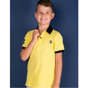 TOMMY LIFE Žlté chlapčenské polo tričko vyobraziť