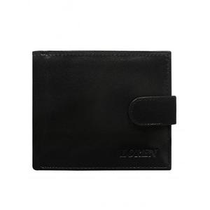 Pánska čierna horizontálna peňaženka s chlopňou vyobraziť