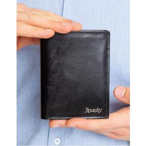 Čierna pánska vertikálna peňaženka z pravej kože vyobraziť