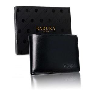 Čierna horizontálna pánska kožená peňaženka BADURA vyobraziť