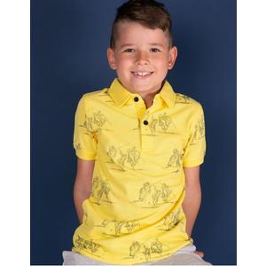 TOMMY LIFE Žlté chlapčenské polo tričko vyobraziť