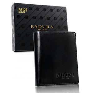 Čierna malá pánska kožená peňaženka BADURA vyobraziť