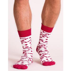 Pánske biele ponožky s potlačou vyobraziť