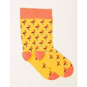 Žlté pánske ponožky s potlačou vyobraziť