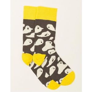 Šedé/žlté pánske ponožky s potlačou vyobraziť