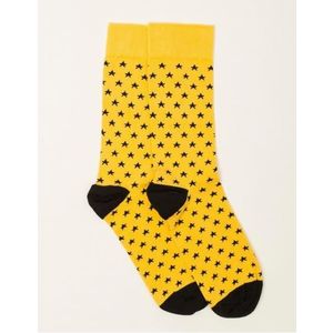Pánske žlté ponožky s hviezdičkami vyobraziť