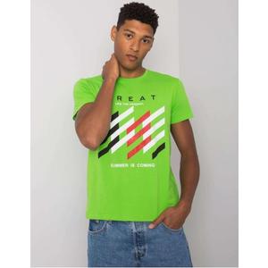 Pánske zelené tričko s farebnou potlačou Adriel vyobraziť