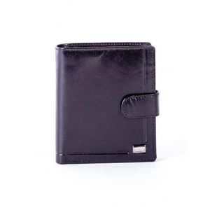 Čierna peňaženka z pravej kože s chlopňou vyobraziť