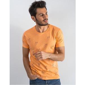 Oranžové kaktusové tričko pre mužov vyobraziť