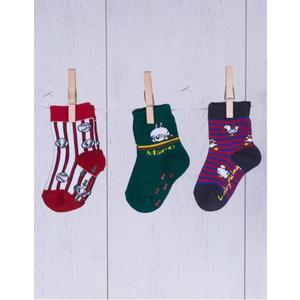 Detské protišmykové ponožky, sada 3 kusov vo viacerých farbách vyobraziť