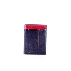 Čierna bordová pánska peňaženka s ozdobným lemovaním vyobraziť