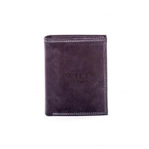 Čierna peňaženka z pravej kože s reliéfom vyobraziť