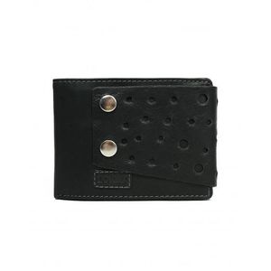 Pánska kožená peňaženka so zapínaním azura čierna vyobraziť