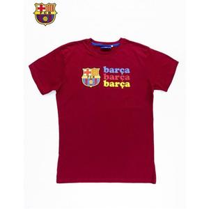 Pánske červené tričko FC BARCELONA s potlačou vyobraziť