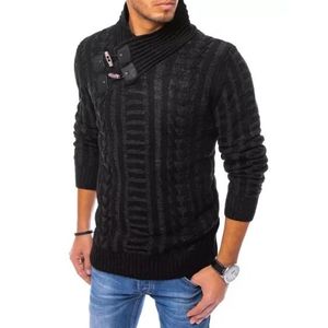 Pánsky zimný vzorovaný sveter OUT čierna vyobraziť