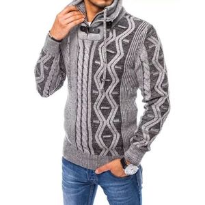 Pánsky zimný vzorovaný sveter MARK tmavo šedá vyobraziť
