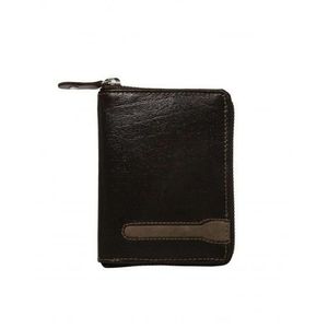 Hnedá kožená vertikálna pánska peňaženka vyobraziť