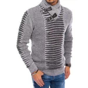 Pánsky elegantný sveter zateplený DARK šedá vyobraziť
