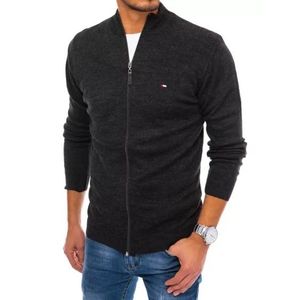 Pánsky sveter na zips ZIPPER tmavo šedý vyobraziť