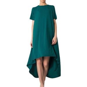 Smaragdové asymetrické basic šaty vyobraziť