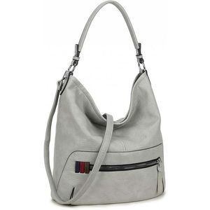 Luigisanto sivá shopper bag s ozdobnou vreckom vyobraziť