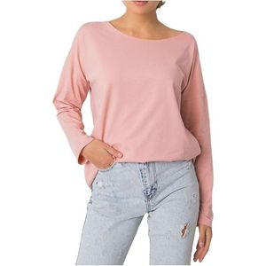 Svetlo ružové dámske tričko s dlhými rukávmi vyobraziť