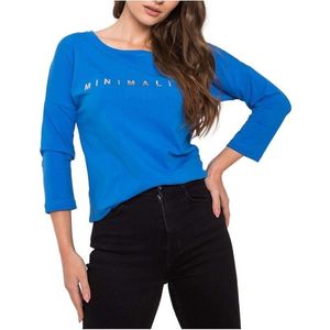Tmavo modré dámske tričko minimalist vyobraziť