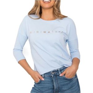 Svetlomodré dámske tričko minimalist vyobraziť