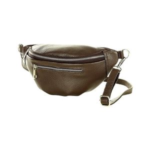 Marco mazzini hnedá kožená kabelka s predným vreckom na zips vyobraziť