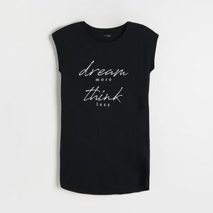 Reserved - Nočná košeľa s nápisom - Čierna vyobraziť