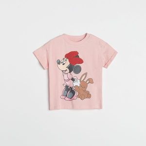 Reserved - Bavlnené tričko s flitrami Minnie Mouse - Ružová vyobraziť