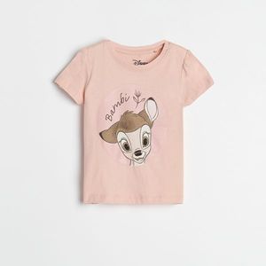 Reserved - Bavlnené tričko s potlačou Bambi - Krémová vyobraziť