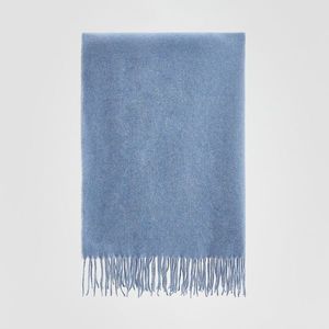 Reserved - Úpletový šál so strapcami - Modrá vyobraziť