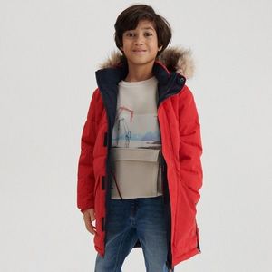 Reserved - Obojstranná bunda s kapucňou - Červená vyobraziť
