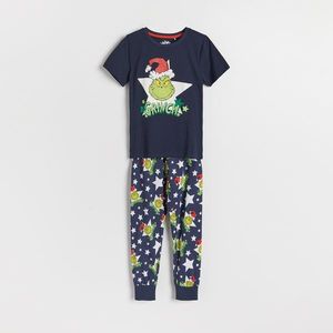 Reserved - Dvojdielne pyžamo Grinch - Tmavomodrá vyobraziť