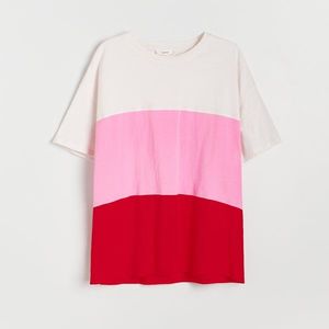 Reserved - Oversize bavlnené tričko - Viacfarebná vyobraziť