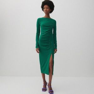 Reserved - Šaty s riasením - Zelená vyobraziť