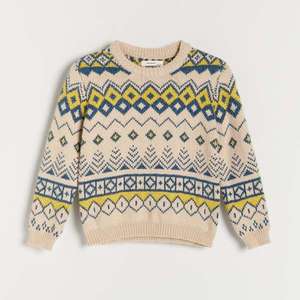 Reserved - Hrubý vzorovaný sveter - Béžová vyobraziť